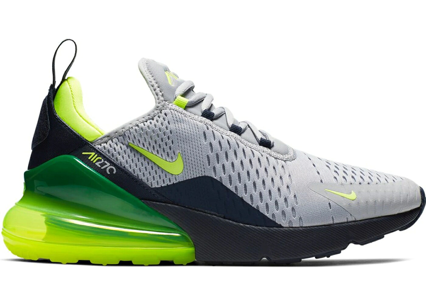 ナイキ マックス シアトル 灰色 グレー エアマックス スニーカー メンズ NIKE AIR MAX 270 SEATTLE AWAY / WOLF GREY VOLT OBSIDIAN|スニケス
