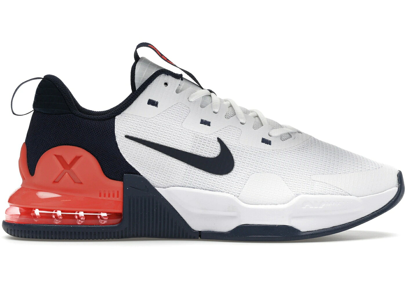 ナイキ マックス アルファ トレーナー 白色 ホワイト クリムゾン エアマックス スニーカー メンズ NIKE AIR MAX ALPHA TRAINER 5 WHITE OBSIDIAN / WHITE BRIGHT CRIMSON OBSIDIAN