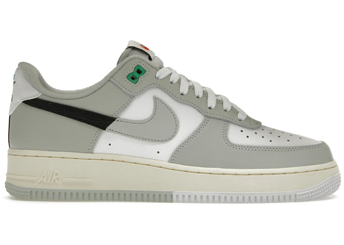 ナイキ 銀色 シルバー 黒色 ブラック エアフォース 07 スニーカー メンズ NIKE AIR FORCE 1 LOW LV8 SPLIT LIGHT SILVER / LIGHT SILVER BLACK LIGHT SILVER