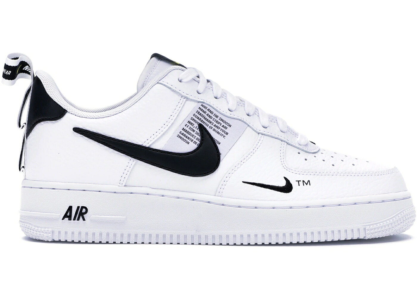 ナイキ 白色 ホワイト 黒色 ブラック 黄色 イエロー エアフォース スニーカー メンズ NIKE AIR FORCE 1 LOW UTILITY WHITE BLACK / WHITE WHITE BLACK TOUR YELLOW|スニケス