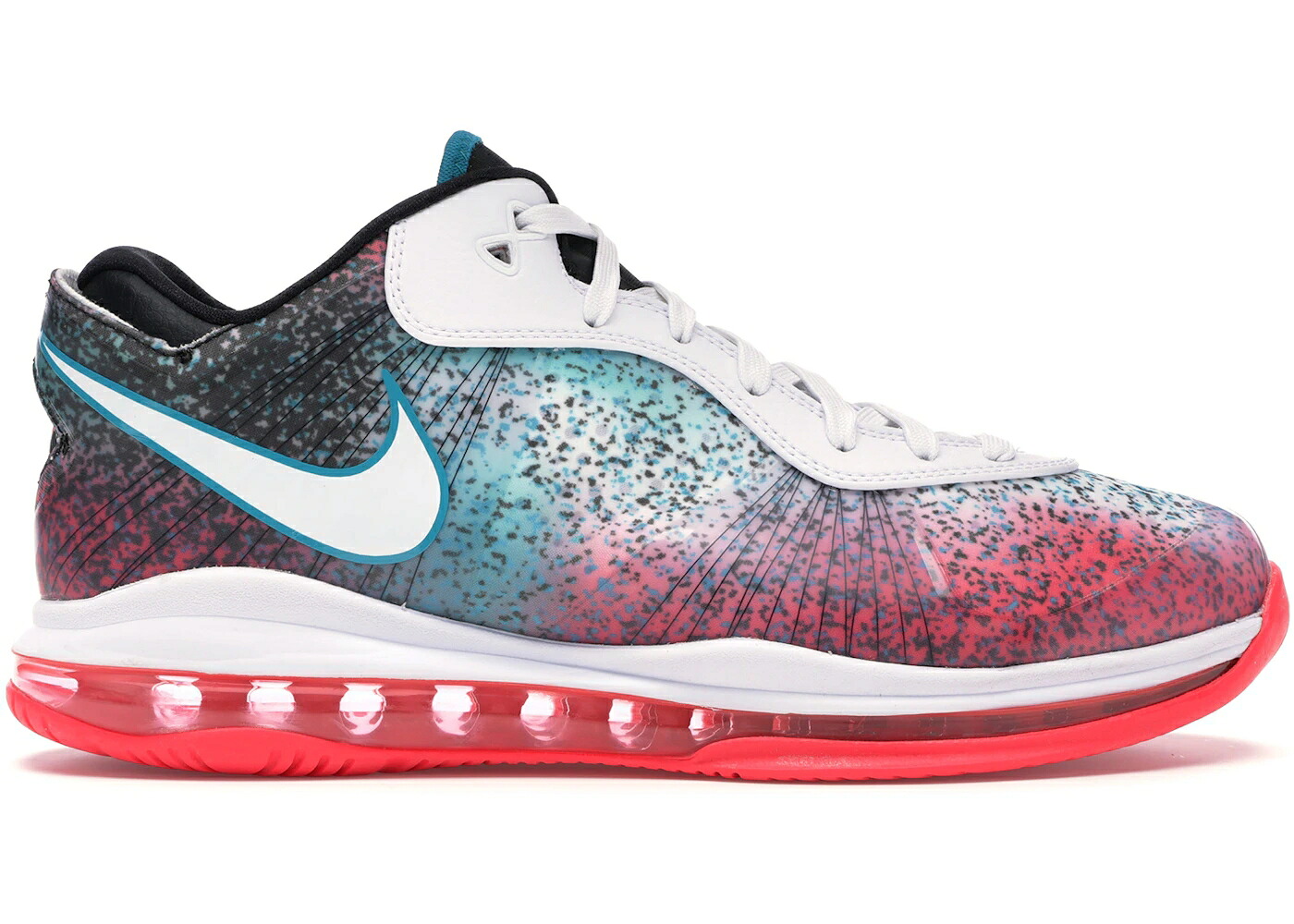 ナイキ レブロン マイアミ 白いこと 白いこと 赤 赤いこと 青味 青み スニーカー メンズ NIKE LEBRON 8 V/2 LOW MIAMI NIGHTS / WHITE SOLAR RED GLASS BLUE