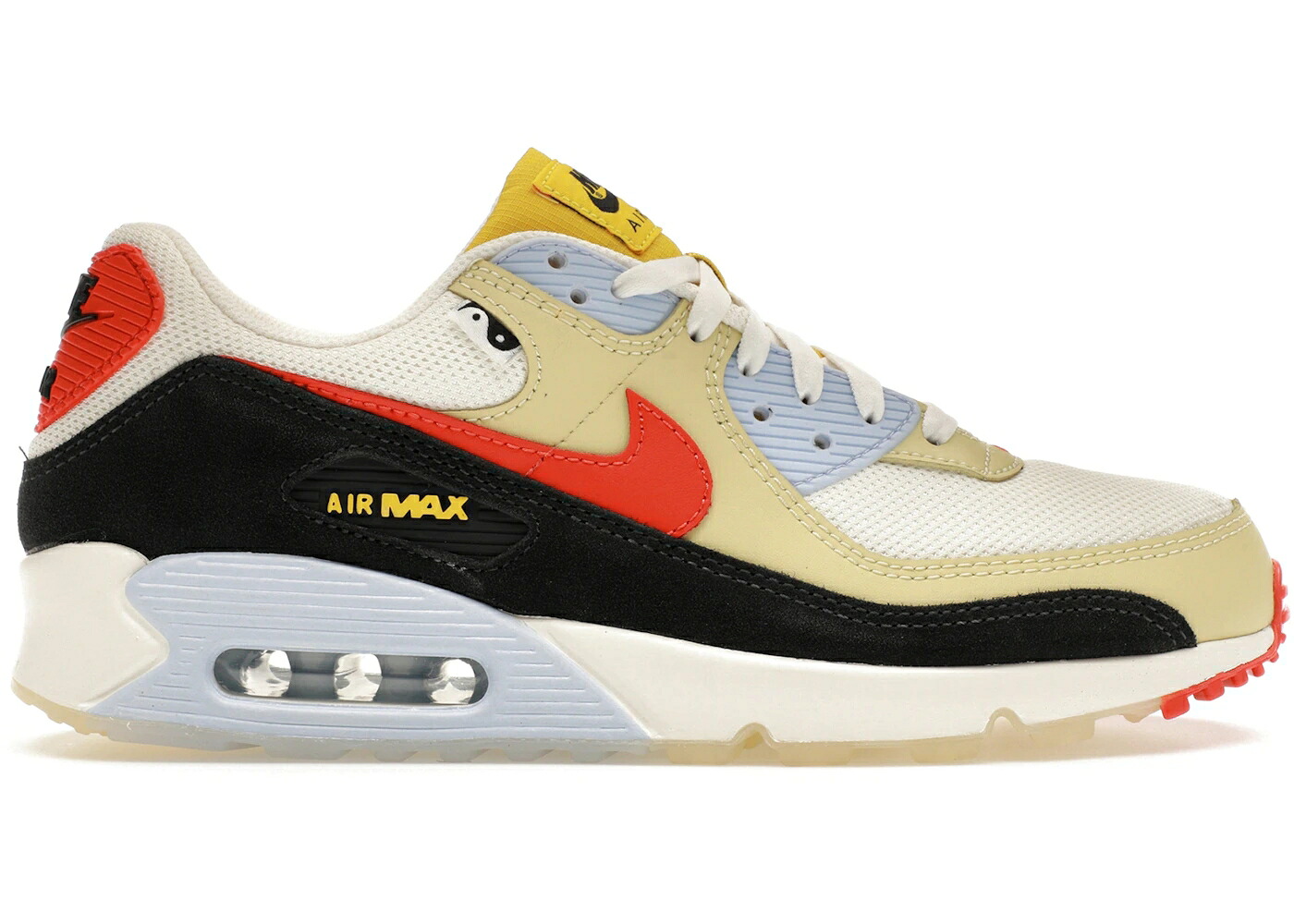 ナイキ マックス ライズ 白色 ホワイト 黄色 イエロー 赤 レッド 黒色 ブラック エアマックス スニーカー メンズ NIKE AIR MAX 90 SET TO RISE / WHITE YELLOW RED BLACK