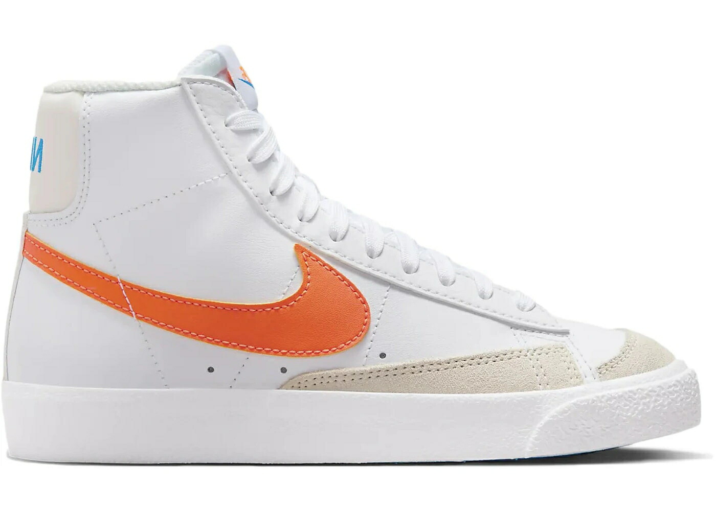 ナイキ ブレイザー ミッド 白いこと 白いこと 橙 オレンジ色 青碧 青色 御坊っちゃん キッズ NIKE BLAZER MID 77 WHITE TOTAL ORANGE (GS) / WHITE PHOTO BLUE PHANTOM TOTAL もの言う花 マタニティ スニーカー キッズ・ベビー・マタニティ-スニーカー-靴