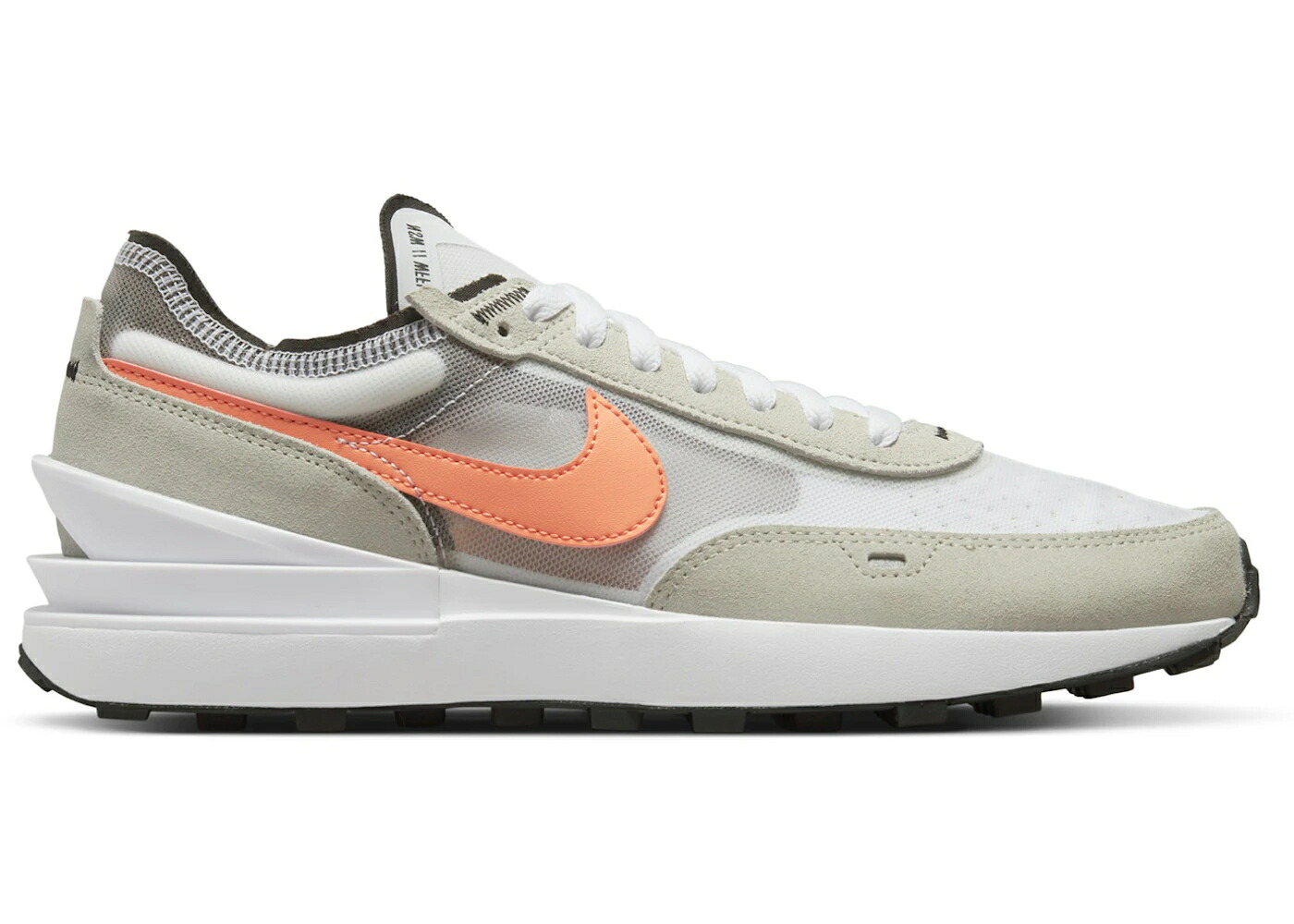 ナイキ ワッフル 白色 ホワイト 橙 オレンジ 黒色 ブラック スニーカー メンズ NIKE WAFFLE ONE WHITE ORANGE TRACE / WHITE LIGHT BONE BLACK ORANGE