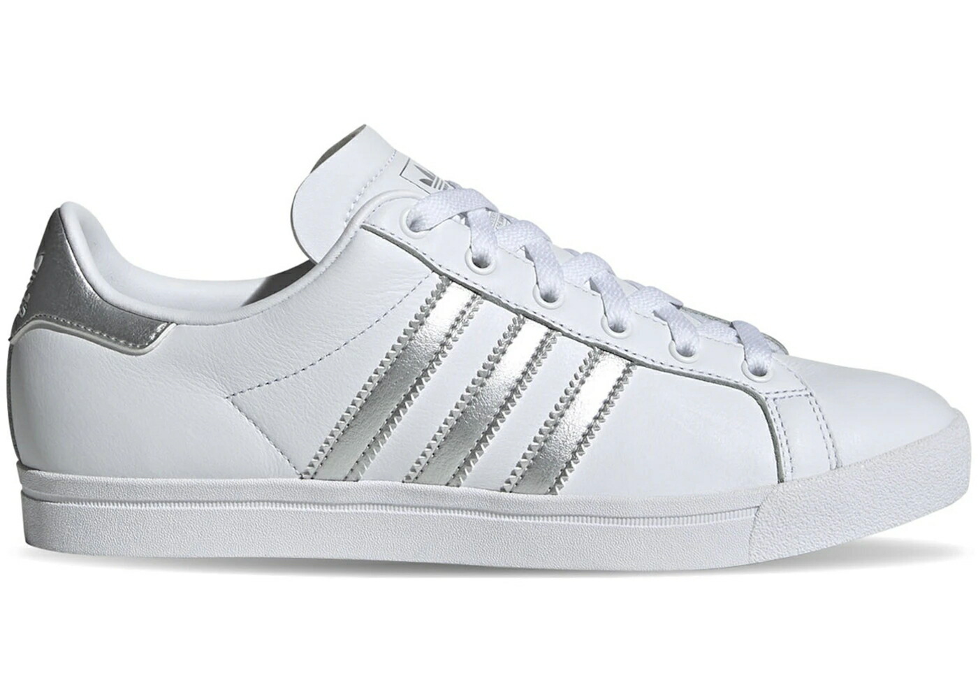 アディダス 白色 ホワイト 銀色 シルバー コア WOMEN'S スニーカー レディース ADIDAS COAST STAR WHITE SILVER METALLIC (WOMEN'S) / CLOUD WHITE SILVER METALLIC CORE