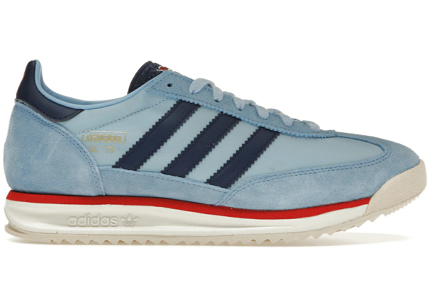 アディダス 青色 ブルー スニーカー メンズ ADIDAS SL 72 RS LIGHT BLUE BETTER SCARLET / LIGHT BLUE DARK BLUE BETTER