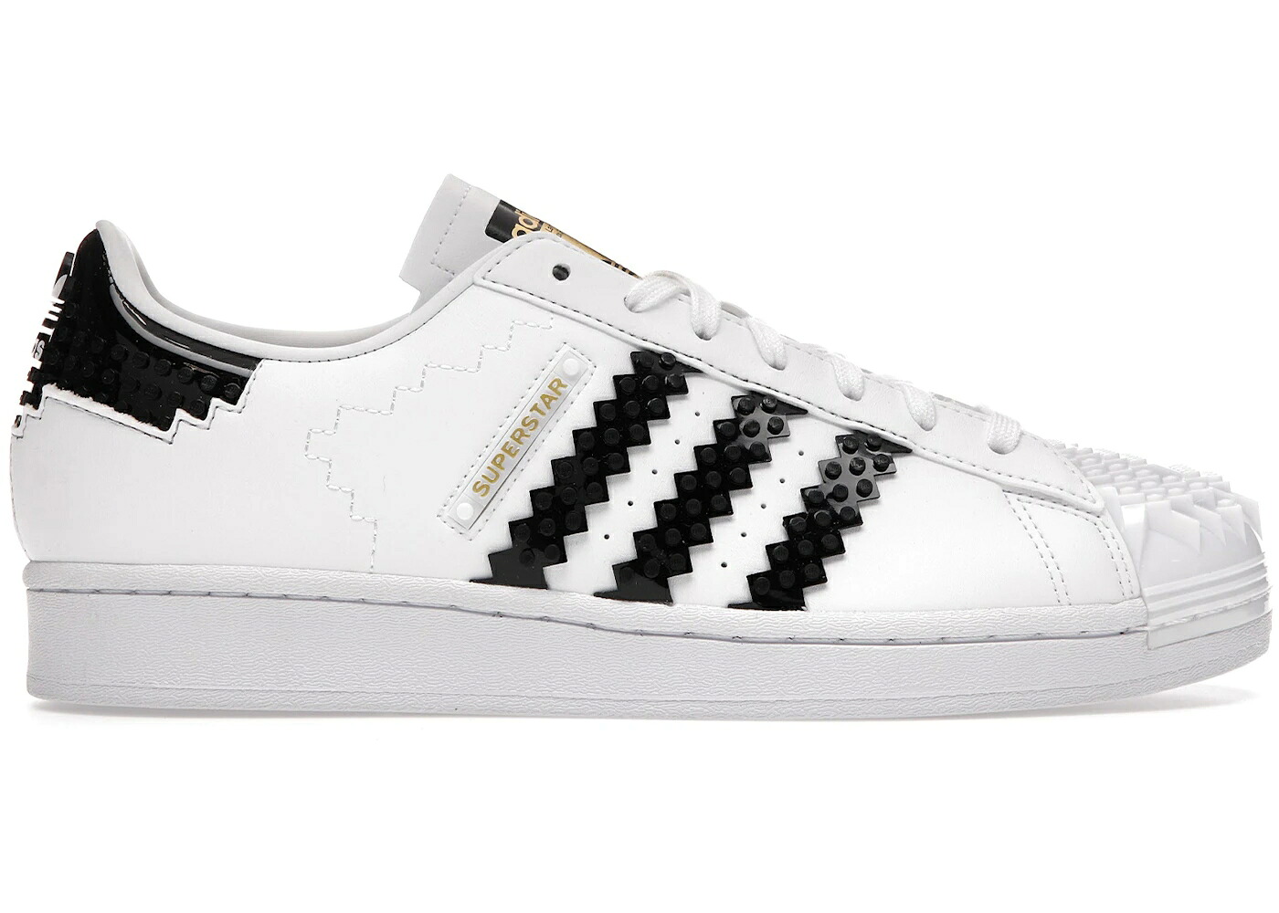 アディダス はやりっ児 白いこと 白いこと 黒いこと 黒いこと 中核グループ スニーカー メンズ ADIDAS SUPERSTAR LEGO WHITE BLACK / CLOUD WHITE CORE BLACK CORE