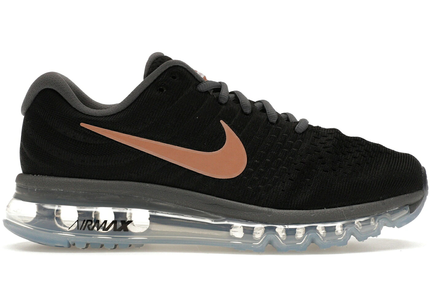 ナイキ マックス 黒色 ブラック 赤 レッド 銅 ブロンズ エアマックス WOMEN'S スニーカー レディース NIKE AIR MAX 2017 BLACK METALLIC RED BRONZE (WOMEN'S) / BLACK METALLIC RED BRONZE DARK｜スニケス