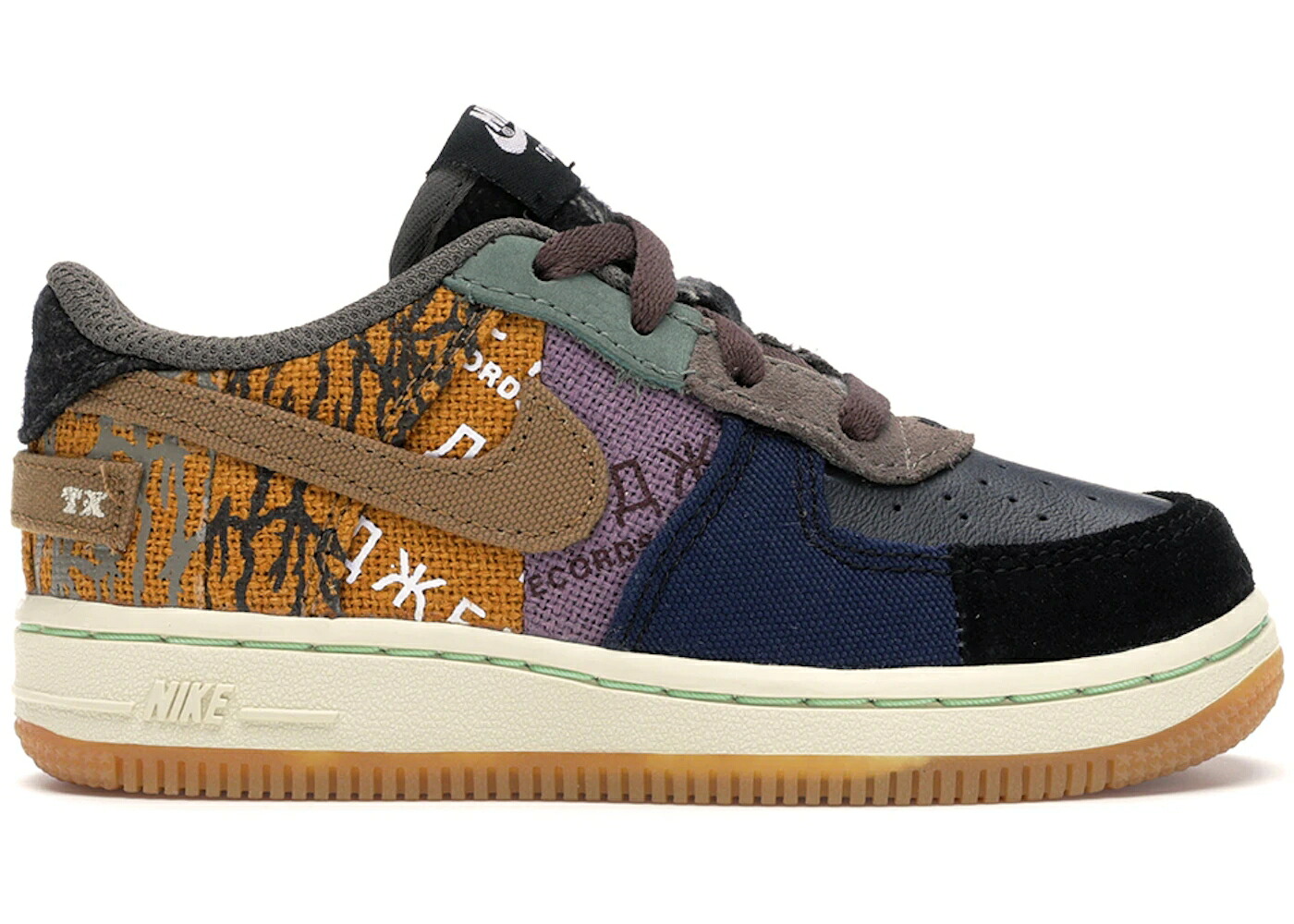 ナイキ 銅 ブロンズ 空軍 トラヴィススコット カクタスジャック お坊っちゃん キッズ NIKE AIR FORCE 1 LOW TRAVIS SCOTT CACTUS JACK (TD) / MULTI COLOR MUTED BRONZE FOSSIL
