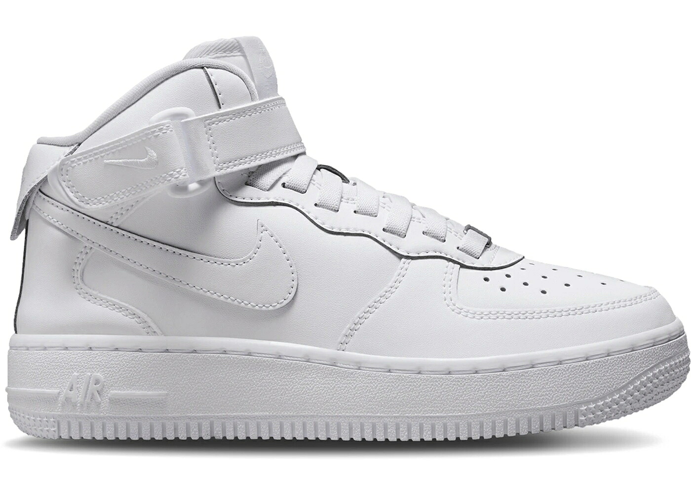 ナイキ ミッド 白色 ホワイト エアフォース ジュニア キッズ NIKE AIR FORCE 1 MID EASYON SE TRIPLE WHITE (GS) / WHITE WHITE WHITE ベビー マタニティ スニーカー