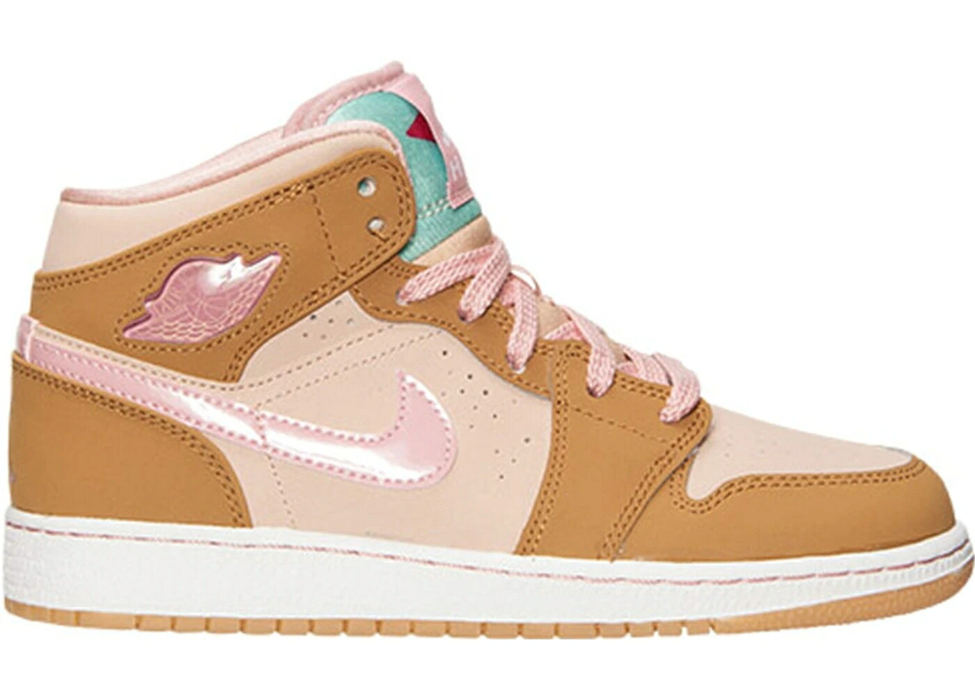 ナイキ ジョーダン ウィート サクラ色 御坊っちゃん キッズ JORDAN 1 RETRO LOLA BUNNY (GS) / WHEAT PINK GLAZE SHIMMER もの言う花 マタニティ スニーカー