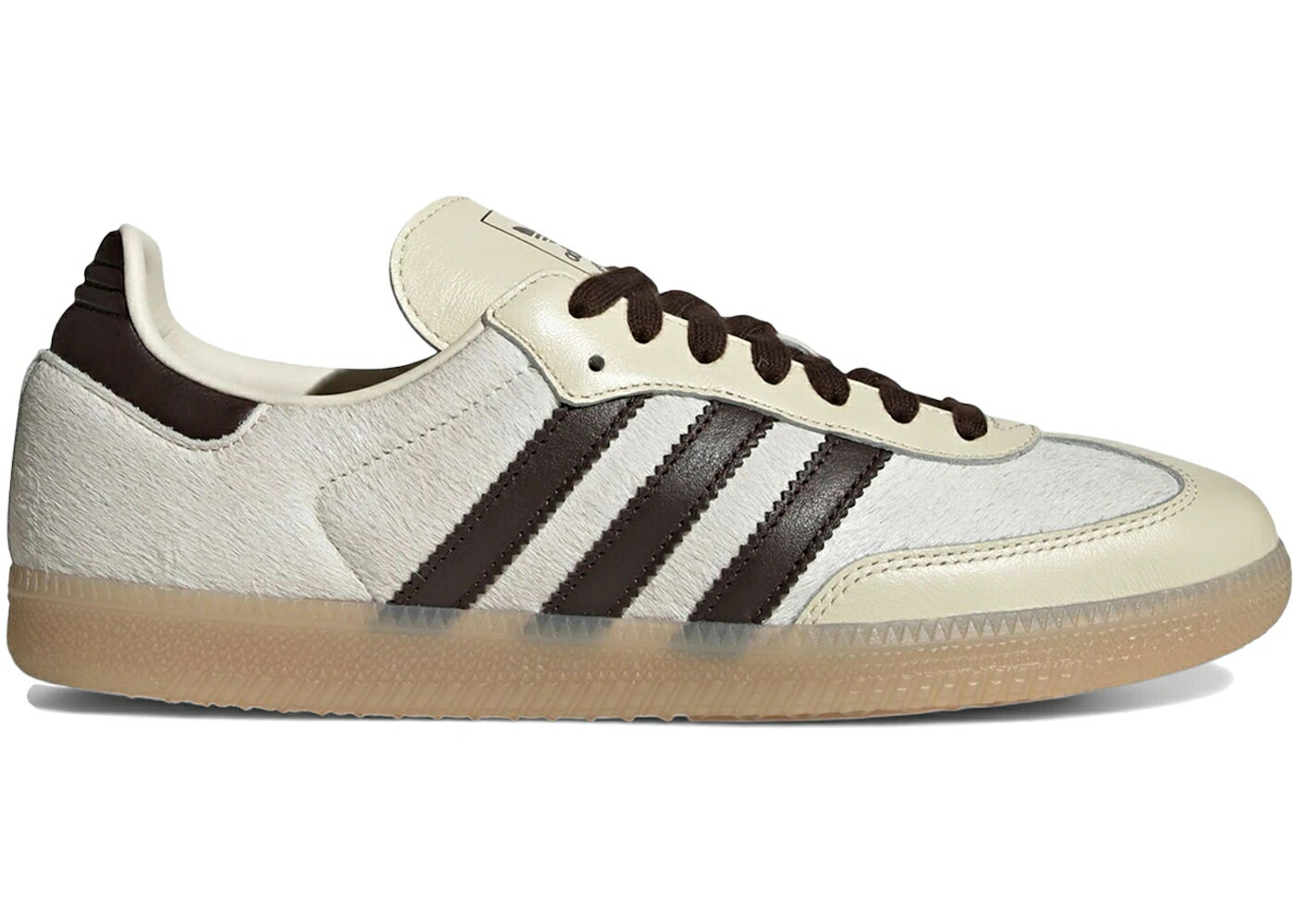 アディダス サンバ クルー 白色 ホワイト 茶色 ブラウン ポニー スニーカー メンズ ADIDAS SAMBA OG CREW WHITE MYSTIC BROWN PONY / CREW WHITE MYSTIC BROWN GUM FOUR