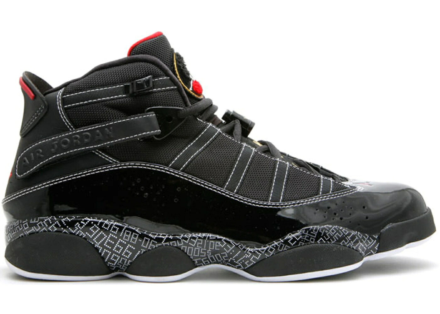 ナイキ ジョーダン リング 黒色 ブラック 赤 レッド 白色 ホワイト スニーカー メンズ JORDAN 6 RINGS HALL OF FAME / BLACK VARSITY RED WHITE METALLIC｜スニケス
