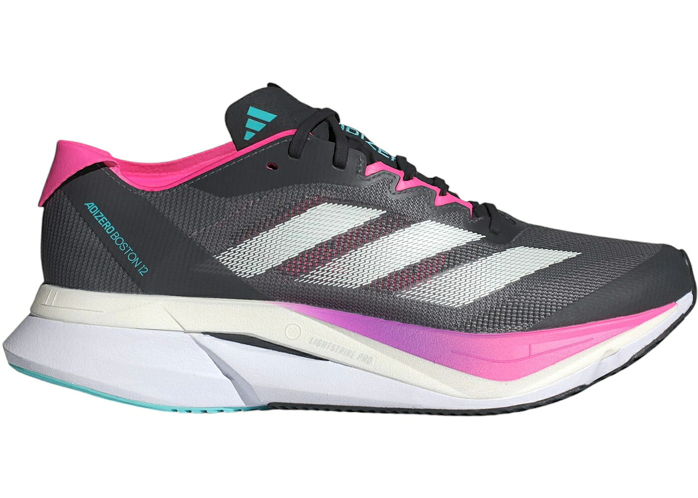 アディダス アディゼロ ボストン 灰色 グレー 翡翠 ジェード ピンク WOMEN'S スニーカー レディース ADIDAS ADIZERO BOSTON 12 GREY FIVE CRYSTAL JADE LUCID PINK (WOMEN'S) / GREY FIVE CRYSTAL JADE LUCID