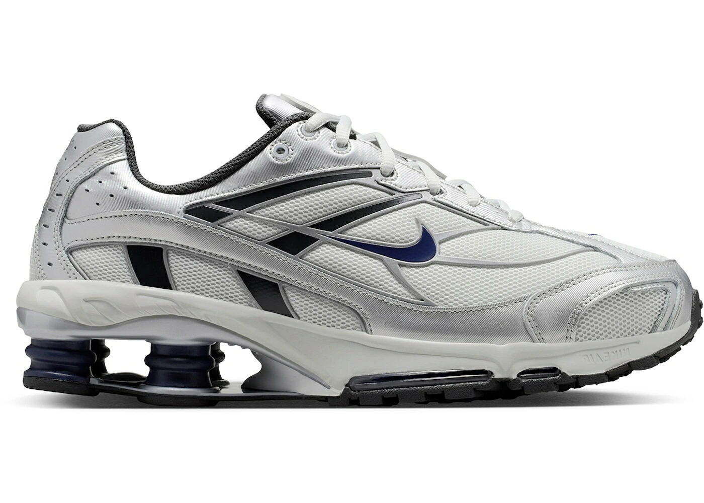 ナイキ ショックス しろがね色 しろがね色 紺色 米国海軍 スニーカー メンズ NIKE SHOX RIDE 2 PHOTON DUST METALLIC SILVER NAVY / PHOTON DUST METALLIC SILVER