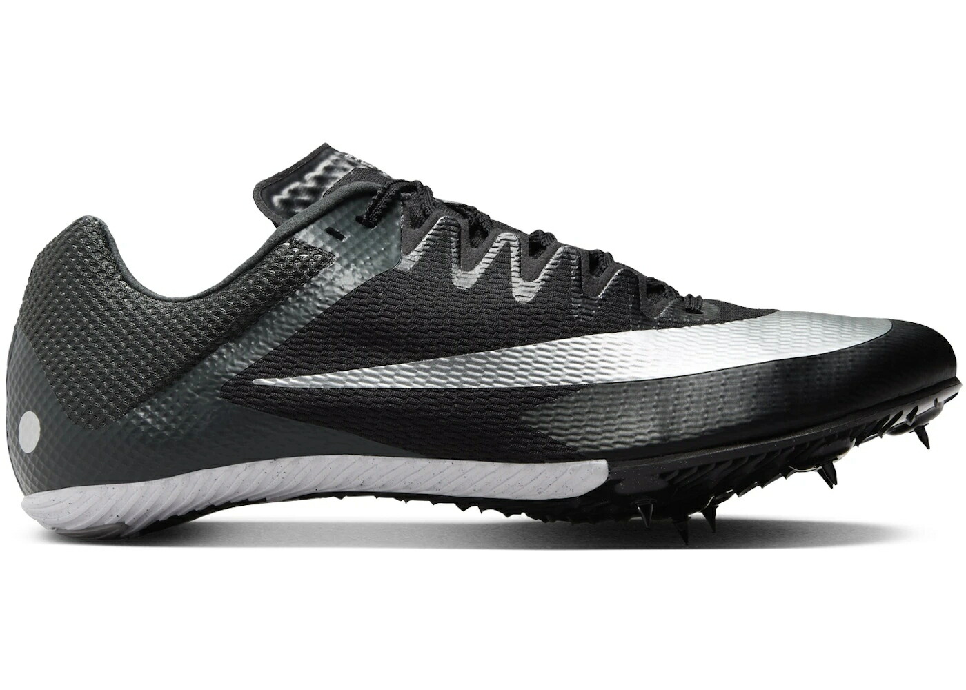 ナイキ 望遠レンズ 対戦相手 黒いこと 黒いこと しろがね色 しろがね色 スニーカー メンズ NIKE ZOOM RIVAL SPRINT BLACK METALLIC SILVER / BLACK BLACK METALLIC SILVER