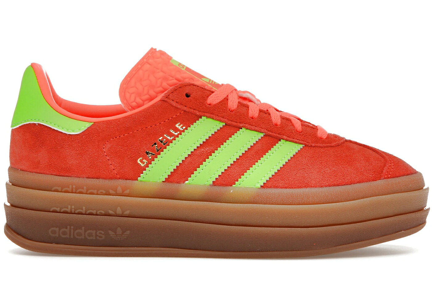 アディダス ガゼル 橙 オレンジ色 緑 緑であること WOMEN\u0027S スニーカー レディース ADIDAS GAZELLE BOLD SOLAR ORANGE GREEN (WOMEN\u0027S) / SOLAR ORANGE SOLAR GREEN GUM