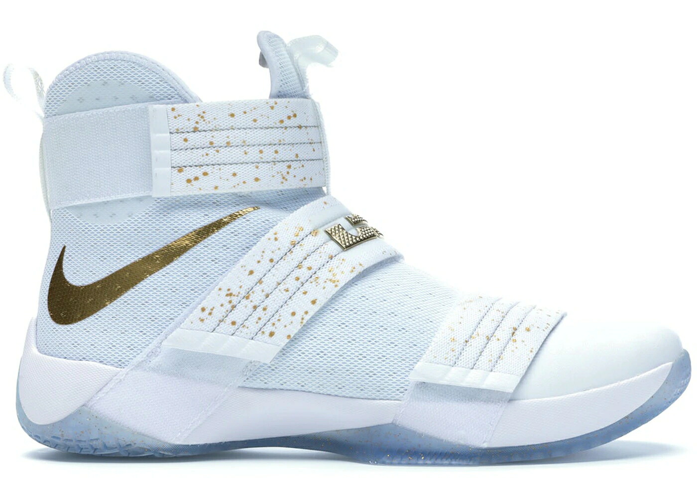 ナイキ レブロン ズーム ソルジャー ゴールド 白色 ホワイト スニーカー メンズ NIKE LEBRON ZOOM SOLDIER 10 GOLD MEDAL / WHITE METALLIC GOLD DARK