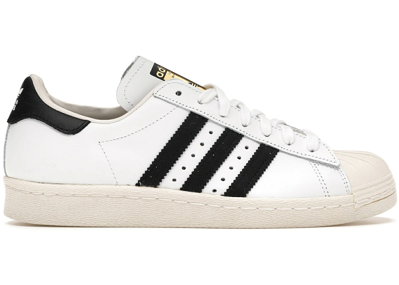 アディダス はやりっ子 白いこと 白いこと 黒いこと 黒いこと スニーカー メンズ ADIDAS SUPERSTAR 80S WHITE / WHITE BLACK CHALK