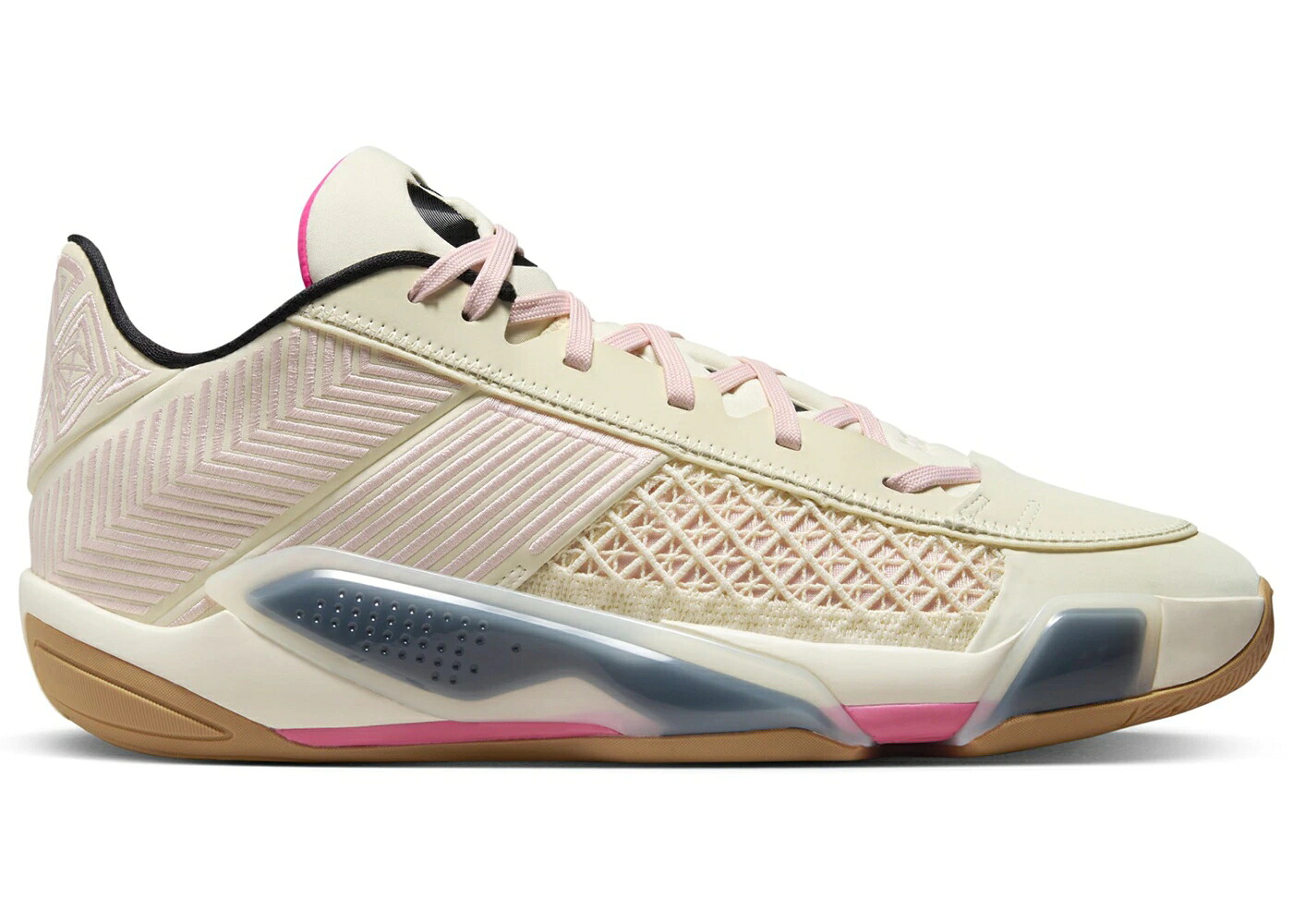 ナイキ ジョーダン 黒いこと 黒いこと スニーカー メンズ JORDAN 38 LOW PF COCONUT MILK (GUM SOLE) / COCONUT MILK BLACK ATMOSPHERE