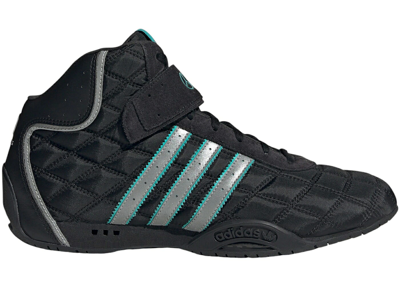アディダス 野球クラブ 黒いこと 黒いこと しろがね色 しろがね色 中核グループ スニーカー メンズ ADIDAS ADI RACER HI MERCEDES-AMG PETRONAS FORMULA ONE TEAM BLACK SILVER METALLIC / CORE BLACK CORE BLACK SILVER