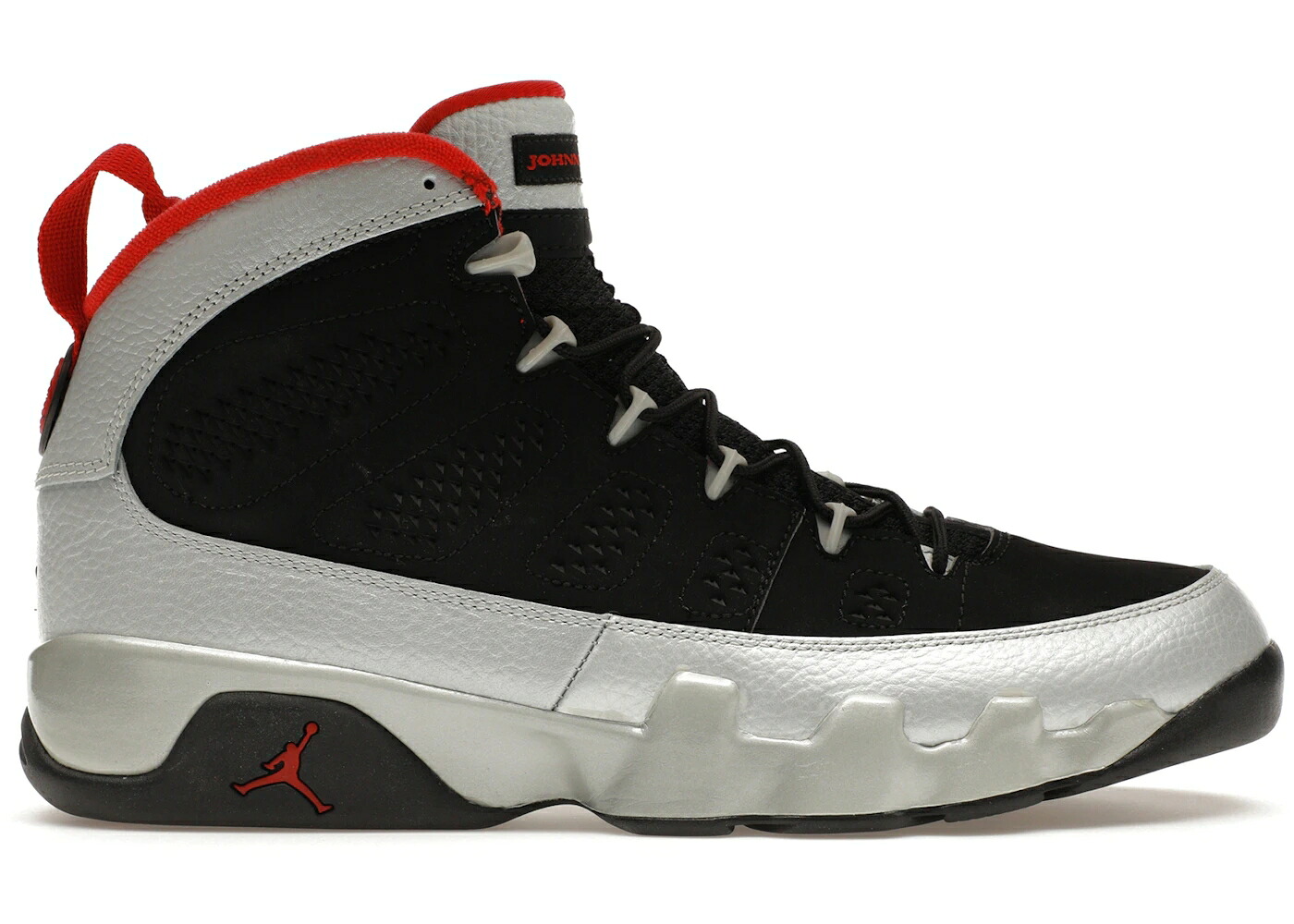 ナイキ ジョーダン 黒いこと 黒いこと 赤 赤いこと プラチナム スニーカー メンズ JORDAN 9 RETRO JOHNNY KILROY / BLACK GYM RED METALLIC PLATINUM