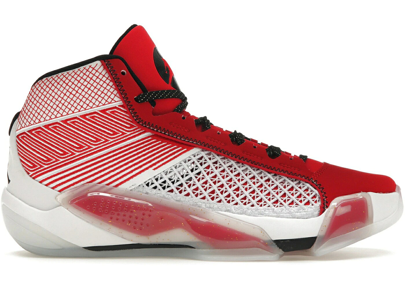 ナイキ ジョーダン 白いこと 白いこと 黒いこと 黒いこと 赤 赤いこと スニーカー メンズ JORDAN 38 CELEBRATION (CLEAR SOLE) / WHITE BLACK UNIVERSITY RED