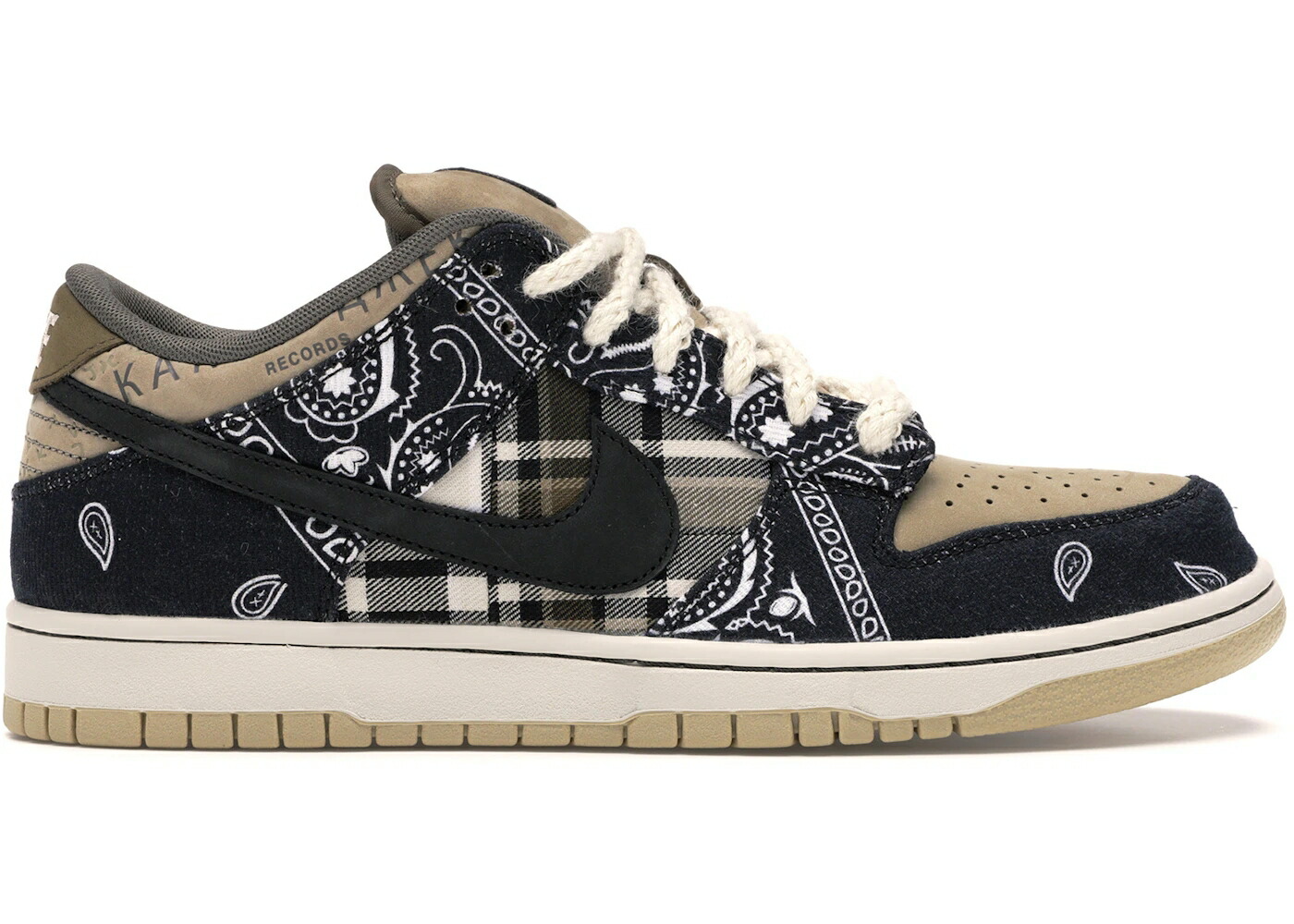 ナイキ エスビー ダンク 黒いこと 黒いこと ベージュ ダンクロー トラヴィススコット スニーカー メンズ NIKE SB DUNK LOW TRAVIS SCOTT (SPECIAL BOX) / BLACK BLACK PARACHUTE BEIGE