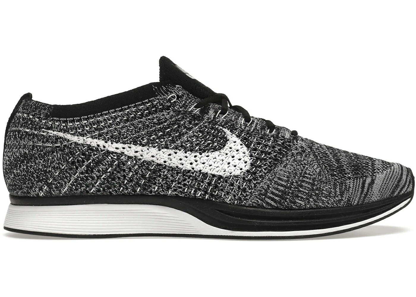 ナイキ 飛球編み物 黒いこと 黒いこと 白いこと 白いこと スニーカー メンズ NIKE FLYKNIT RACER OREO 2 / BLACK WHITE