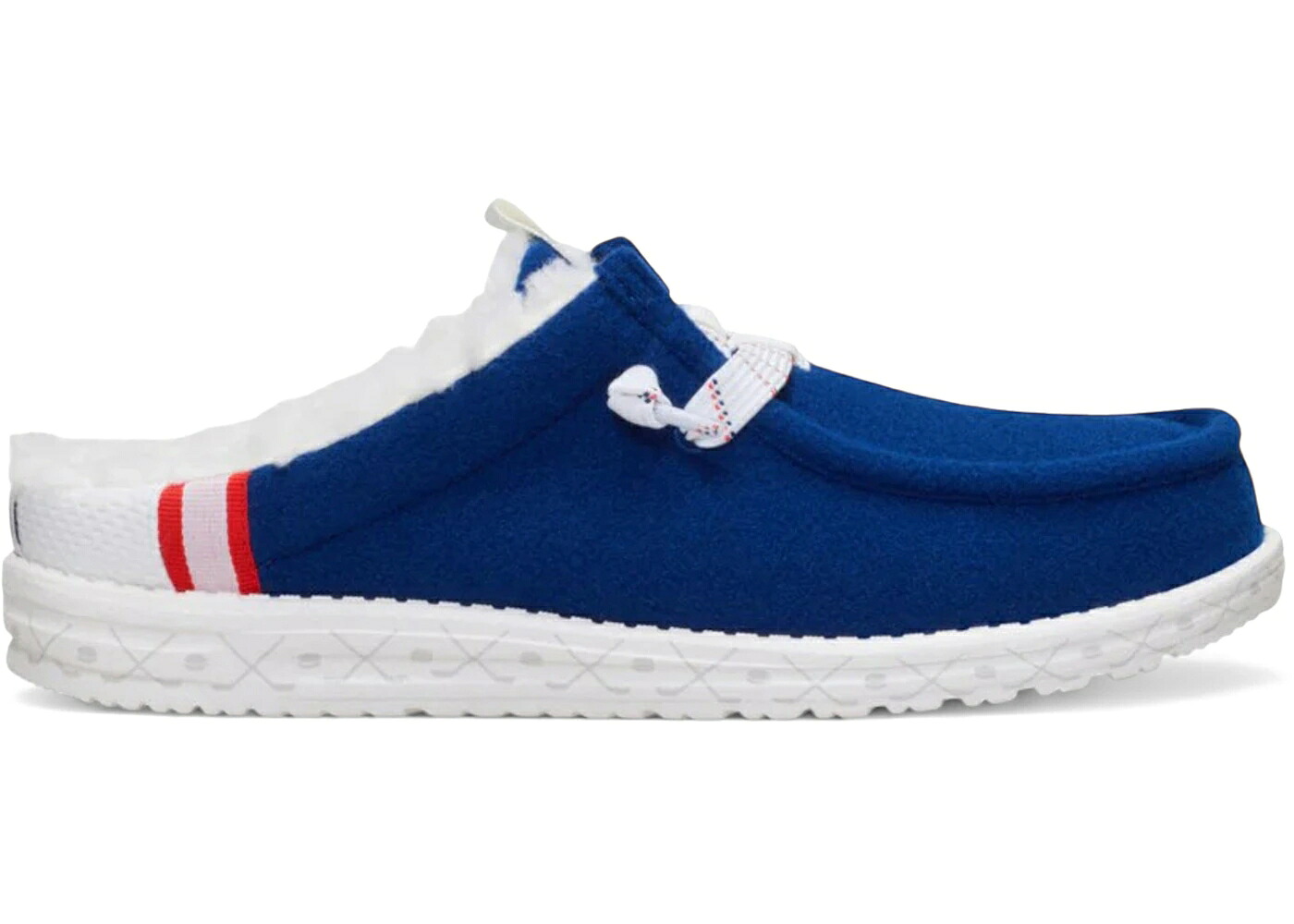 ヘイデュード ローファー スニーカー ワシントン キャピタルズ 赤 レッド 白色 ホワイト スニーカー メンズ HEY DUDE HEY DUDE WALLY SLIP LOAFER NHL WASHINGTON CAPITALS / VARSITY RED WHITE