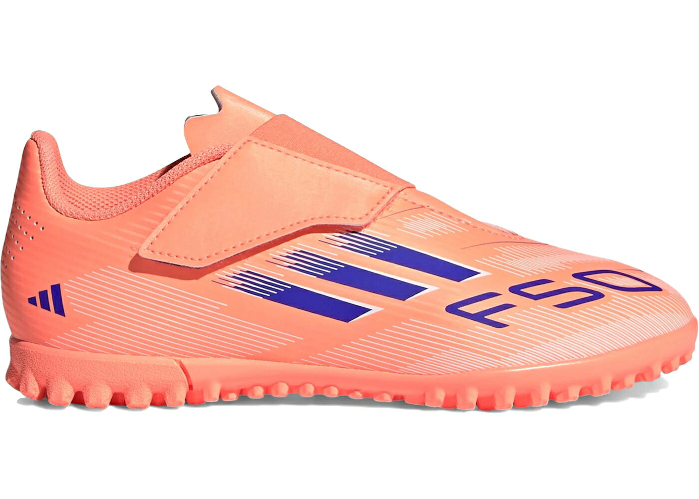 アディダス 野球クラブ 橙 オレンジ色 青味 青み 御坊っちゃん キッズ ADIDAS F50 CLUB HOOK-AND-LOOP TF CORAL BLAZE PACK (KIDS) / BEAM ORANGE LUCID BLUE CLOUD もの言う花 マタニティ スニーカー