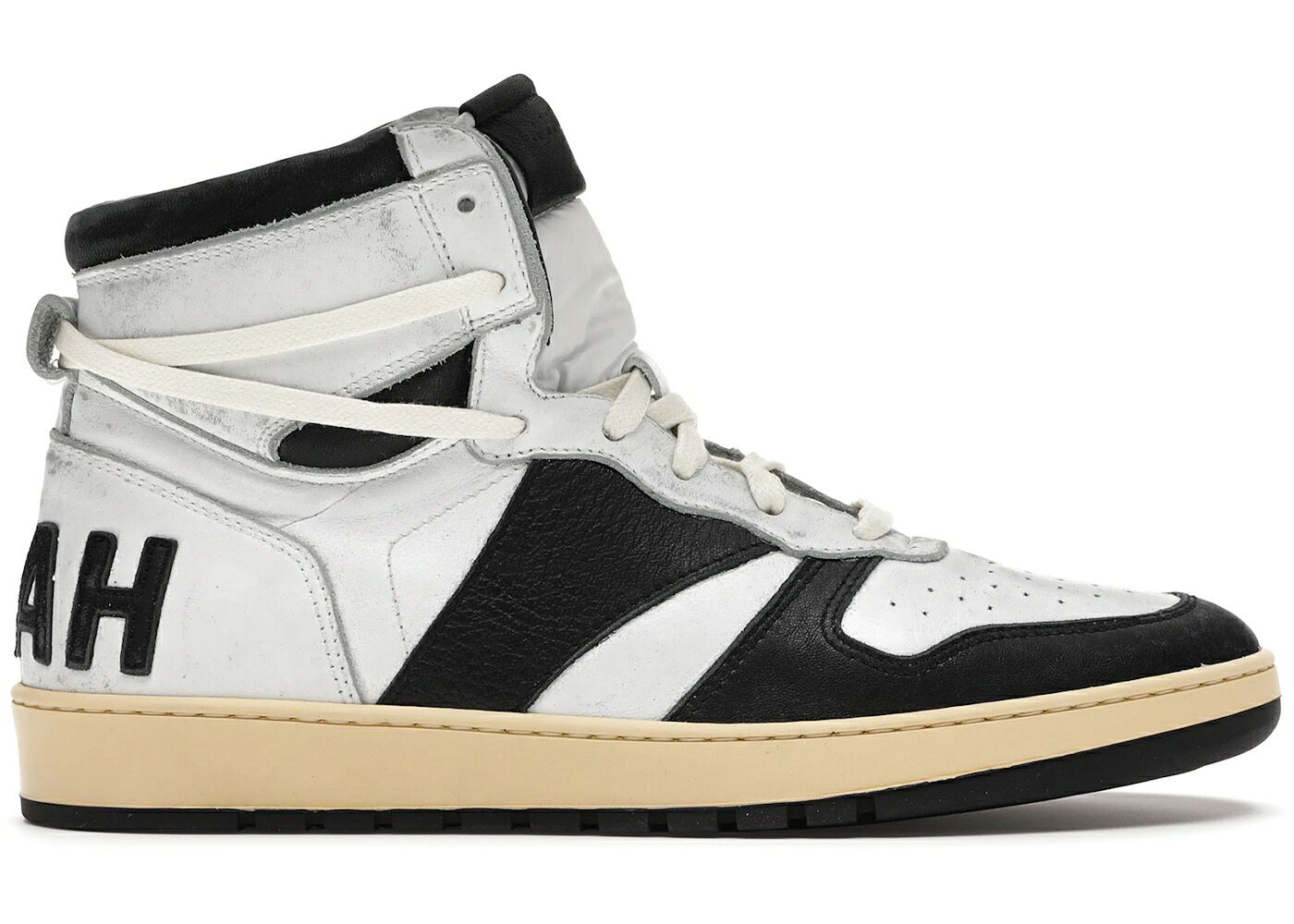 ルード ハイ 白色 ホワイト 黒色 ブラック ナチュラル スニーカー メンズ RHUDE RHECESS HIGH HELL YEAH / WHITE BLACK NATURAL