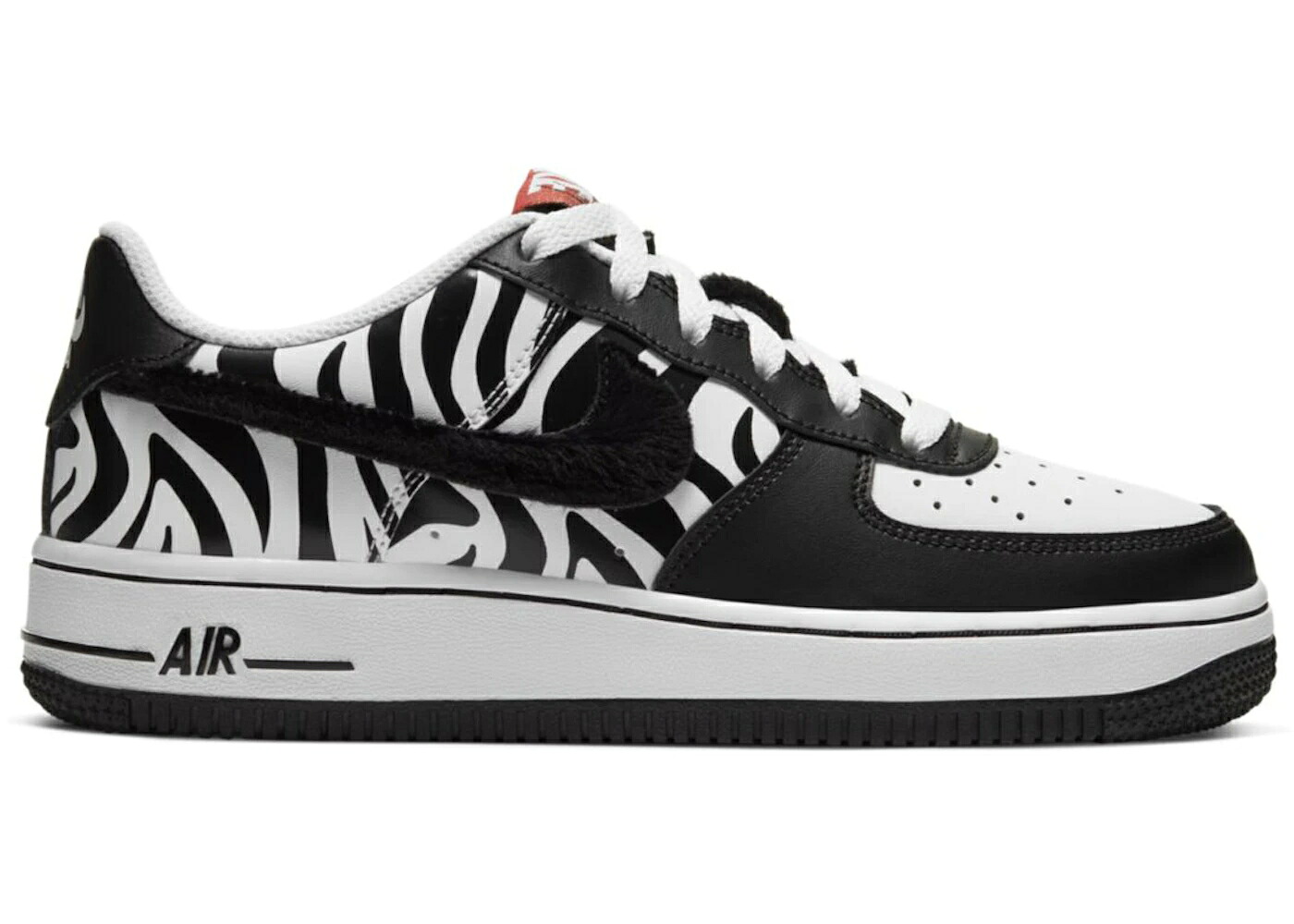 ナイキ 白色 ホワイト 黒色 ブラック エアフォース ジュニア キッズ NIKE AIR FORCE 1 ZEBRA (GS) / WHITE BLACK ベビー マタニティ スニーカー|スニケス