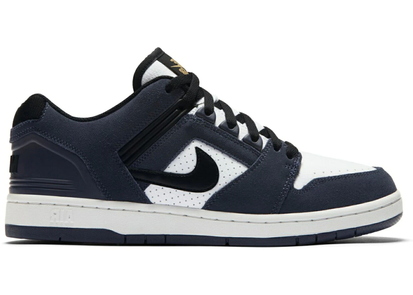 ナイキ エスビー 白色 ホワイト 黒色 ブラック エアフォース スニーカー メンズ NIKE AIR FORCE 2 LOW SB OBSIDIAN / OBSIDIAN WHITE BLACK