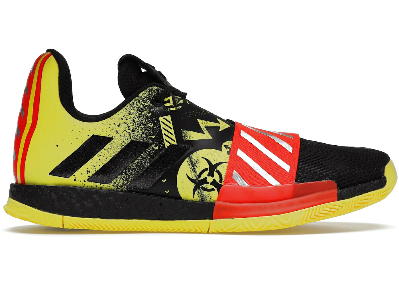 アディダス ハーデン コア 黒色 ブラック 黄色 イエロー 赤 レッド VOL. スニーカー メンズ ADIDAS HARDEN 3 RADIOACTIVE (YELLOW SOLE) / CORE BLACK YELLOW SOLAR RED|スニケス
