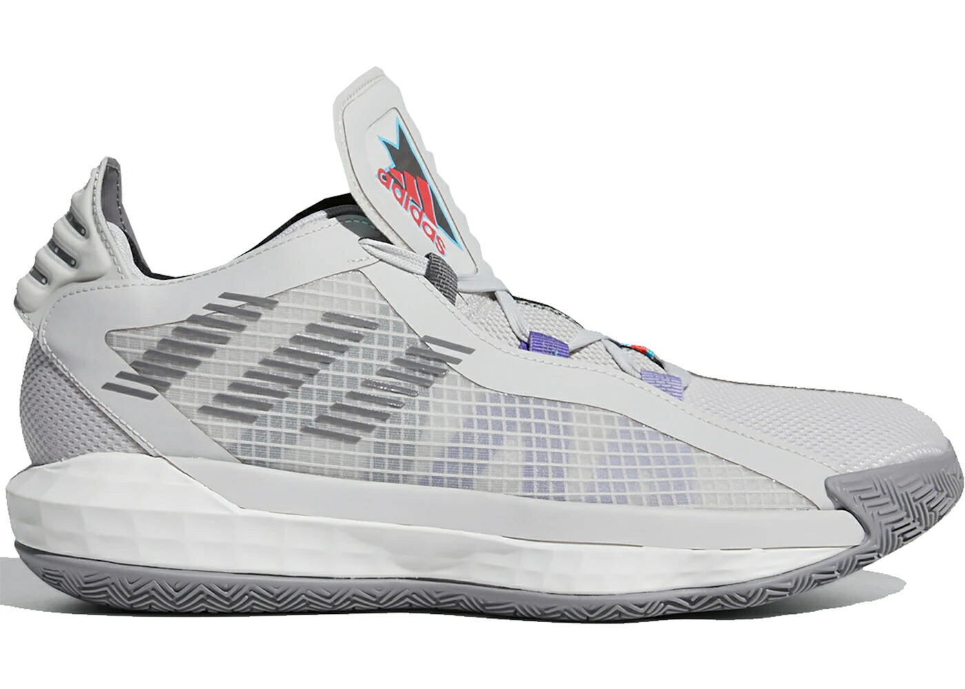 アディダス 薄墨色 薄墨色 シアン スニーカー メンズ ADIDAS DAME 6 PLAYOFFS / GREY ONE GREY THREE BRIGHT CYAN