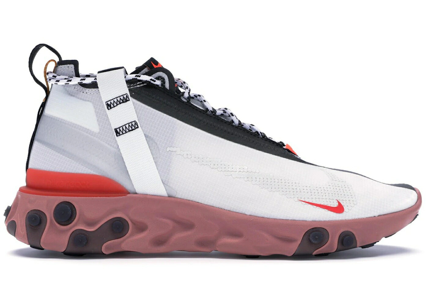 ナイキ リアクト ミッド 白色 ホワイト クリムゾン スニーカー メンズ NIKE REACT RUNNER MID WR ISPA WHITE LIGHT CRIMSON / SUMMIT WHITE OFF WHITE LIGHT