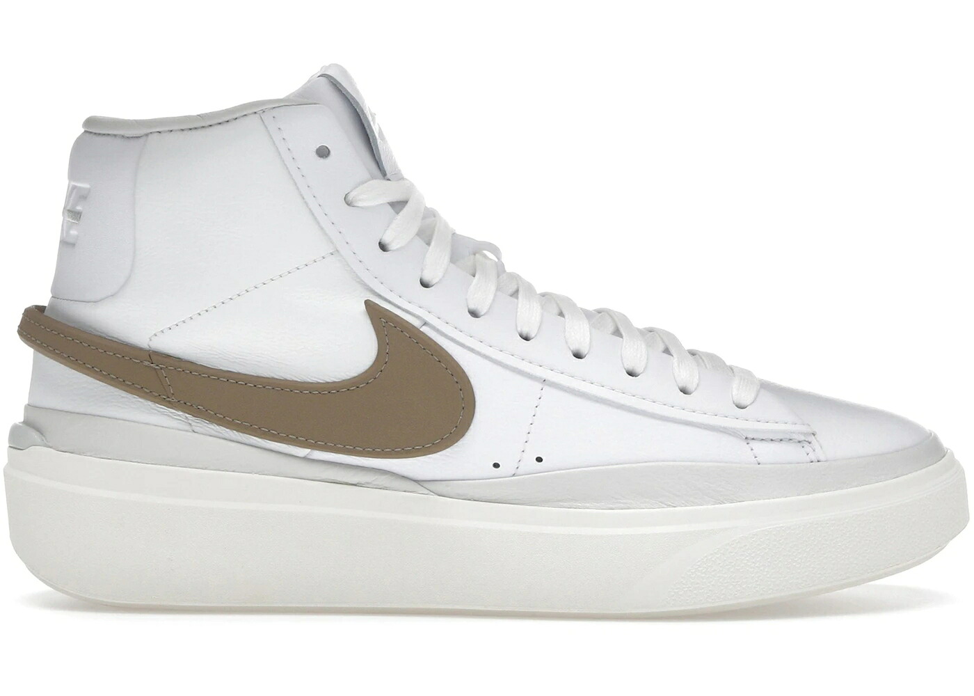 ナイキ ブレイザー ミッド 白色 ホワイト カーキ スニーカー メンズ NIKE BLAZER PHANTOM MID WHITE KHAKI / WHITE SUMMIT WHITE PHANTOM KHAKI