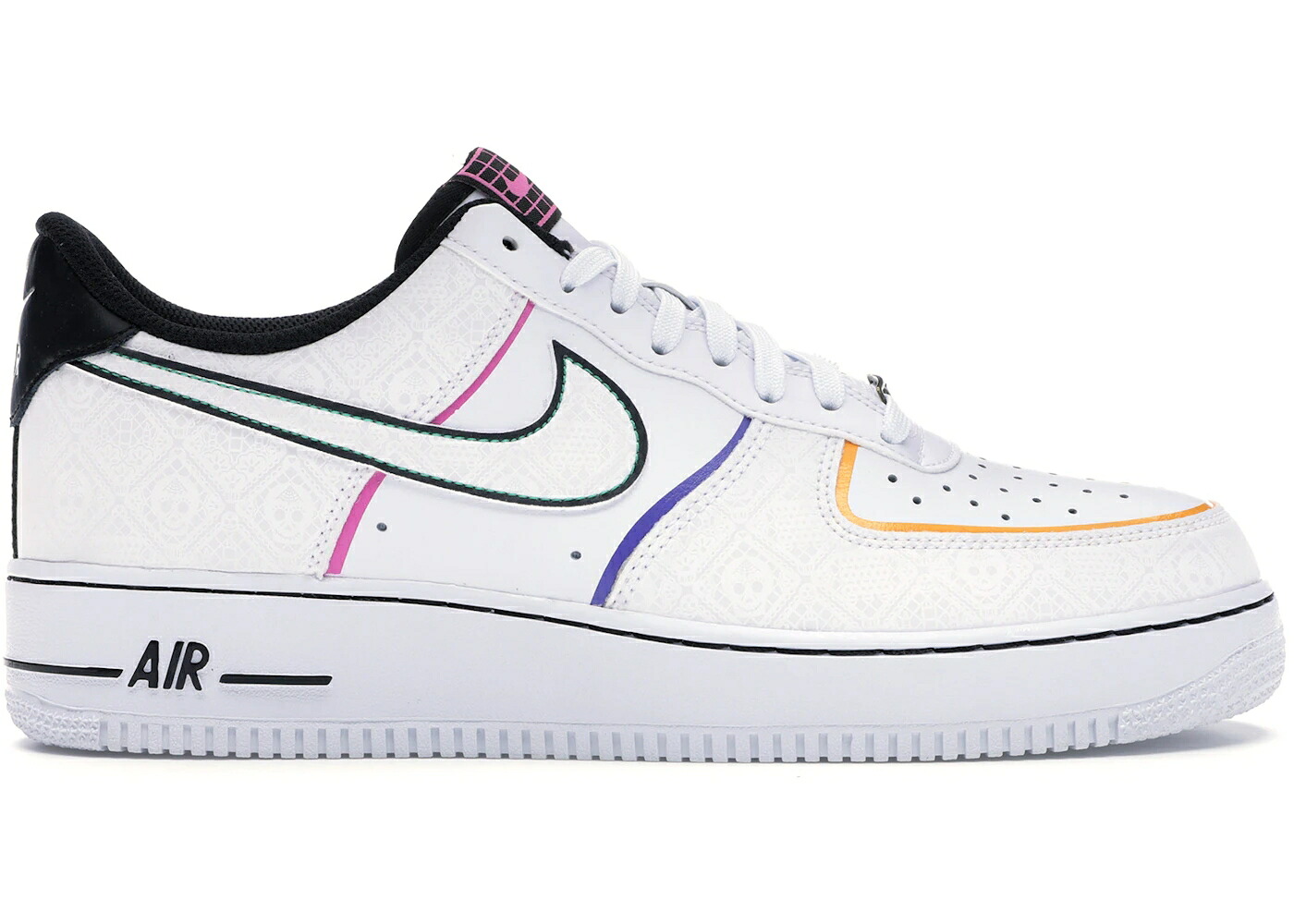 ナイキ 白いこと 白いこと 黒いこと 黒いこと 空軍 スニーカー メンズ NIKE AIR FORCE 1 LOW DAY OF THE DEAD (2019) / WHITE BLACK MULTI COLOR