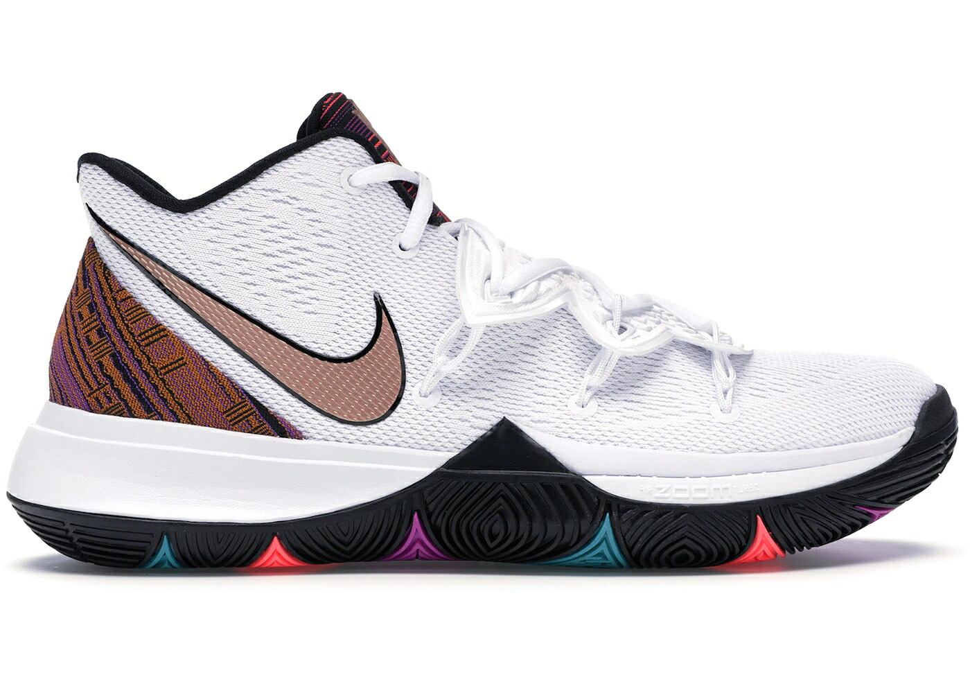 ナイキ カイリー 白色 ホワイト ゴールド 黒色 ブラック スニーカー メンズ NIKE KYRIE 5 BHM (2019) / WHITE METALLIC GOLD BLACK｜スニケス