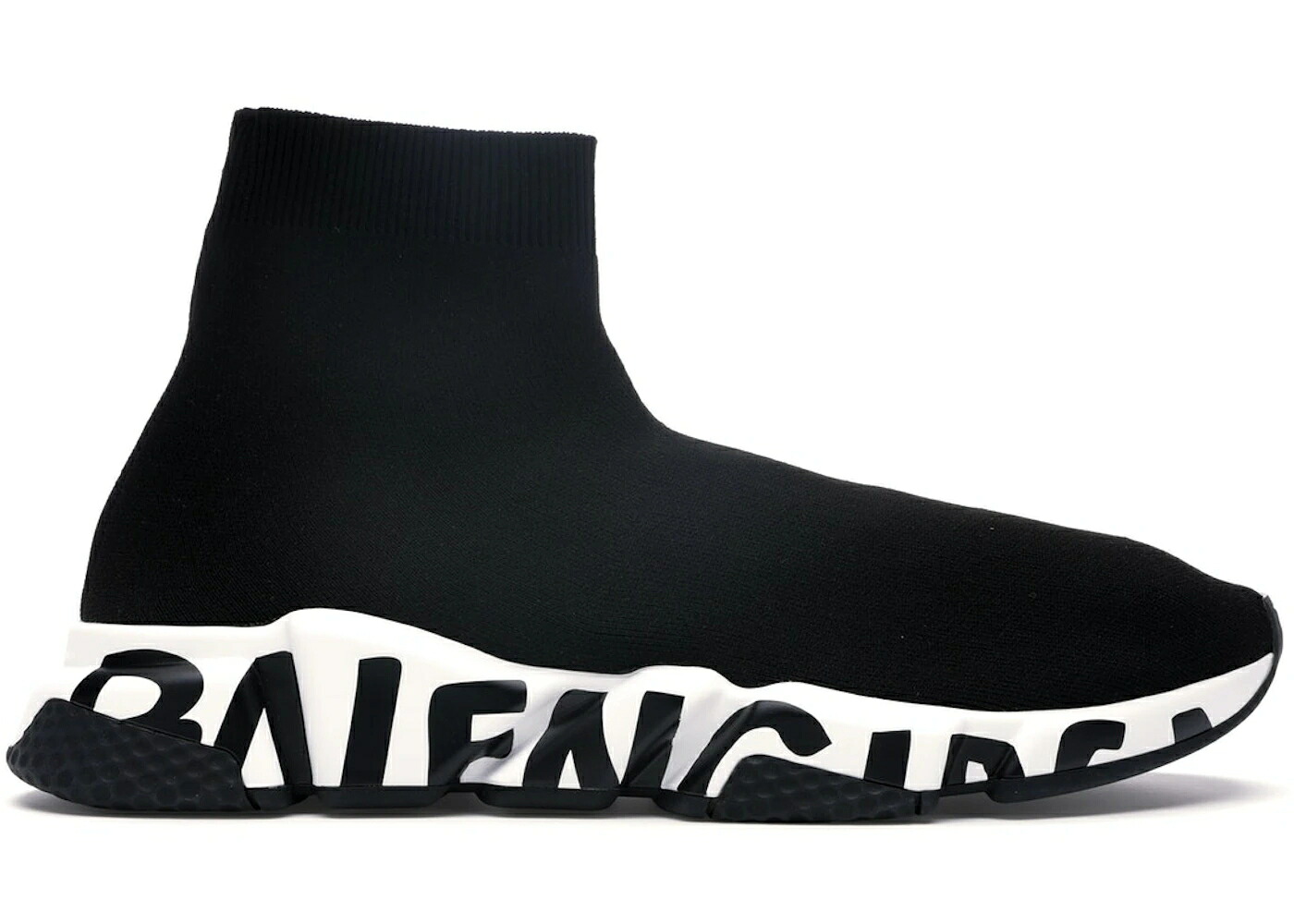 バレンシアガ 素早さ スニーカー スニーカー 黒いこと 黒いこと 白いこと 白いこと メンズ BALENCIAGA SPEED GRAFFITI TRAINERS BLACK WHITE / BLACK WHITE