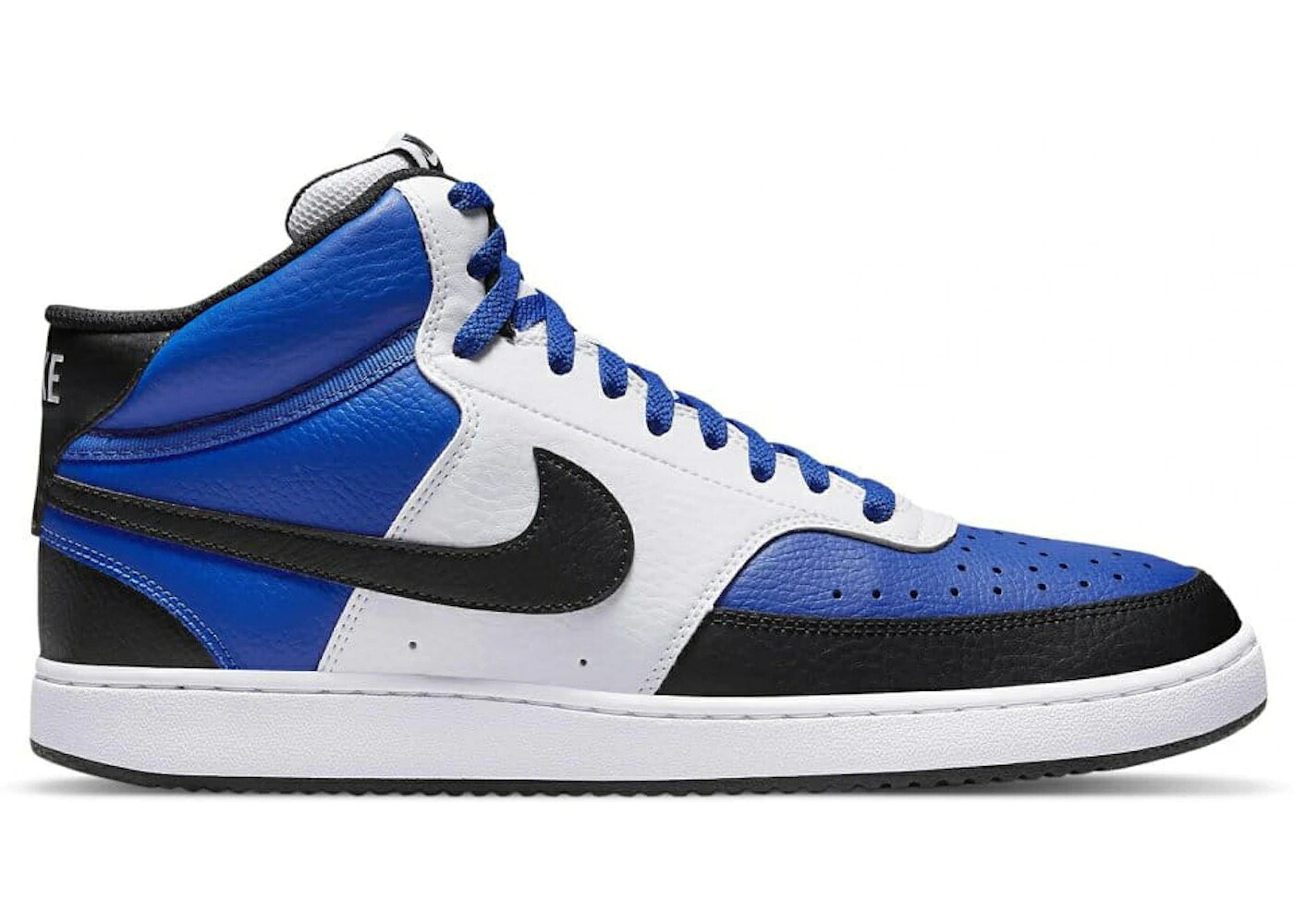 ナイキ コート ミッド 黒色 ブラック 白色 ホワイト スニーカー メンズ NIKE COURT VISION MID BLACK ROYAL / WHITE ROYAL BLACK|スニケス