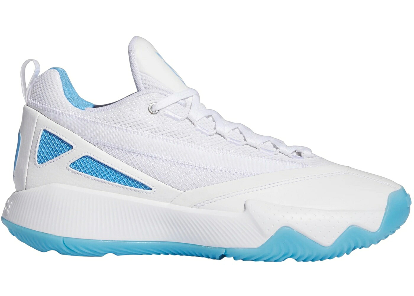 アディダス 白色 ホワイト 青色 ブルー バースト 銀色 シルバー スニーカー メンズ ADIDAS DAME CERTIFIED 2 CLOUD WHITE BLUE BURST SILVER METALLIC / CLOUD WHITE BLUE BURST SILVER