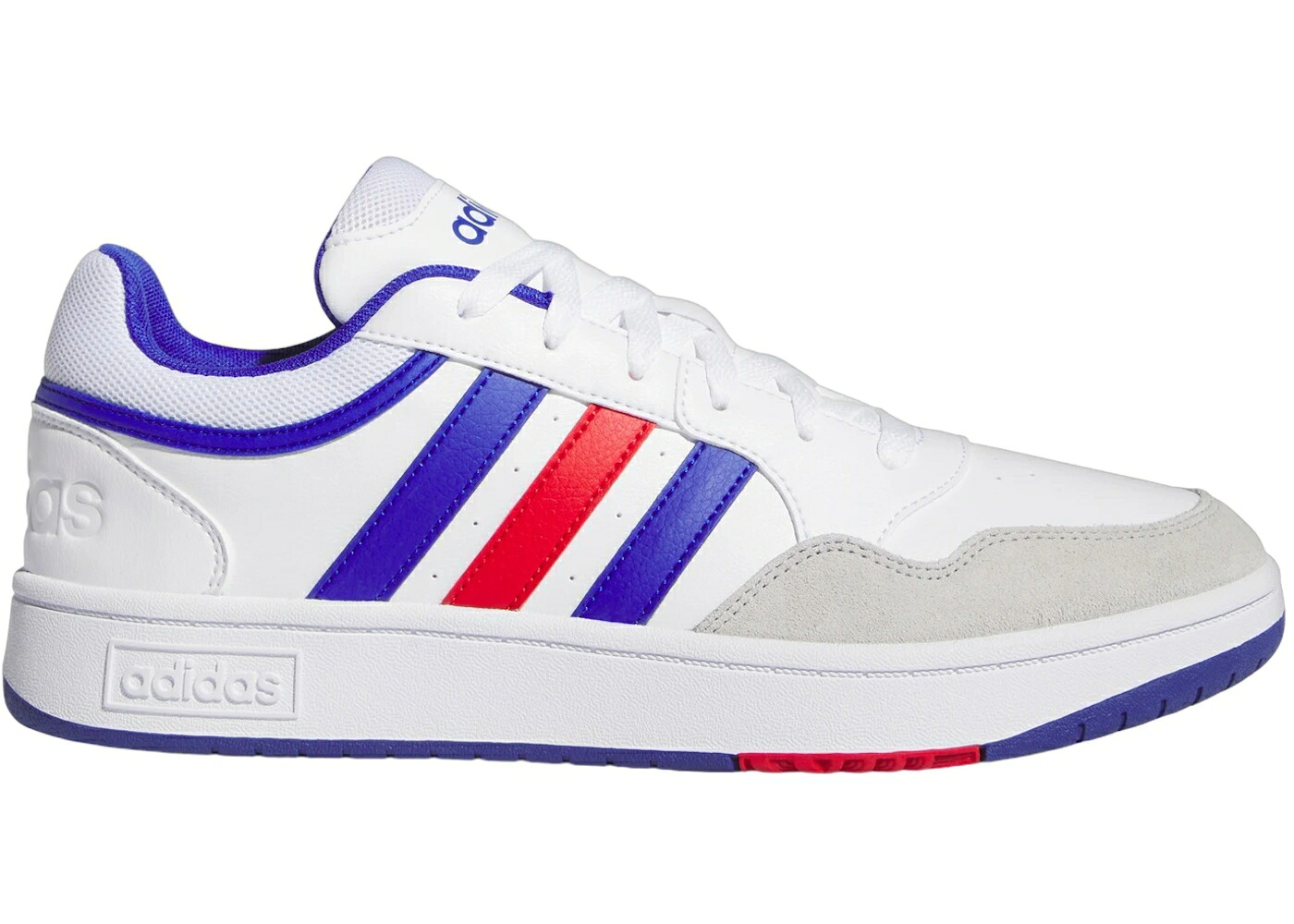 アディダス 白色 ホワイト 青色 ブルー 3.0 スニーカー メンズ ADIDAS HOOPS CLOUD WHITE LUCID BLUE BETTER SCARLET / CLOUD WHITE LUCID BLUE BETTER｜スニケス