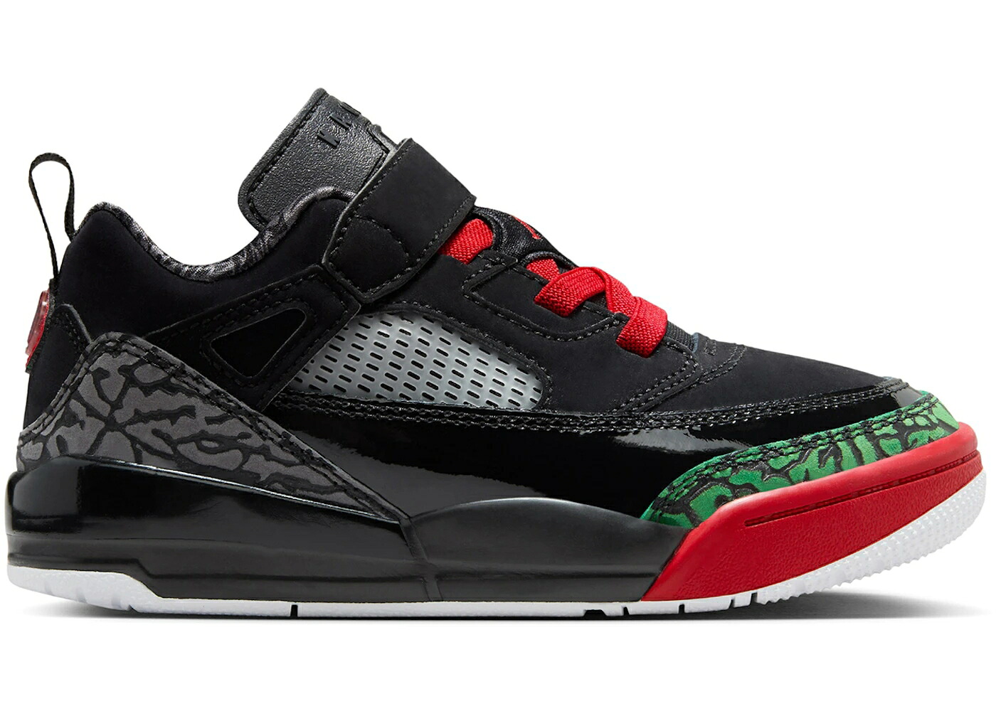 ナイキ ジョーダン 黒色 ブラック クラシック 緑 グリーン 白色 ホワイト ジュニア キッズ JORDAN SPIZIKE LOW OG (2025) (PS) / BLACK CLASSIC GREEN WHITE ベビー マタニティ スニーカー
