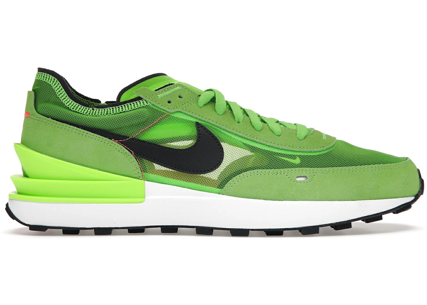 ナイキ ワーヘル 緑 緑であること クリムゾン 黒いこと 黒いこと スニーカー メンズ NIKE WAFFLE ONE ELECTRIC GREEN / MEAN GREEN HYPER CRIMSON BLACK