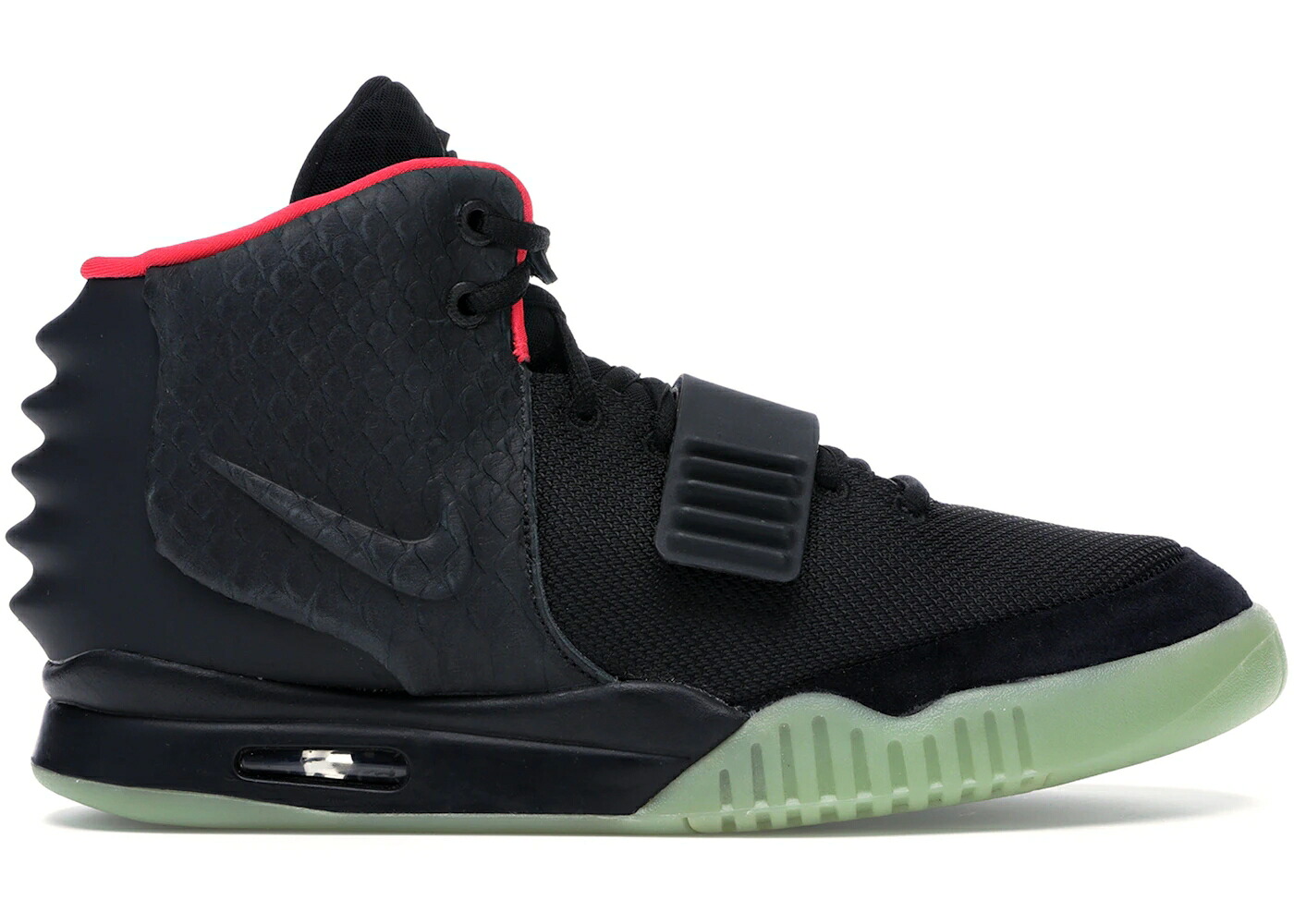ナイキ 赤 レッド 黒色 ブラック スニーカー メンズ NIKE AIR YEEZY 2 SOLAR RED / BLACK BLACK SOLAR RED｜スニケス