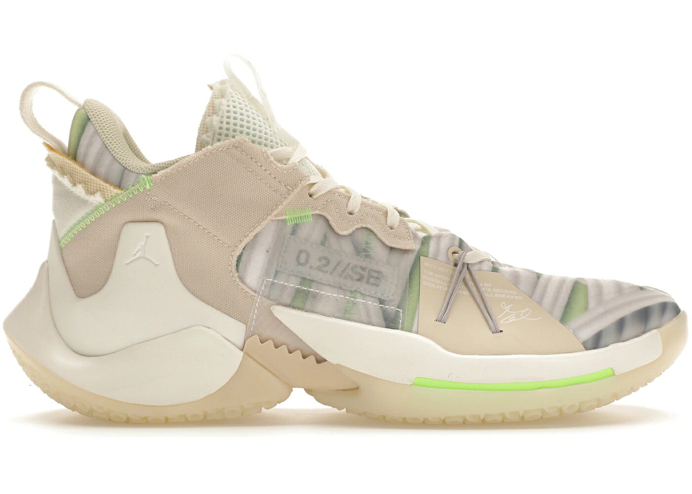 ナイキ ジョーダン ライム ブラスト クリーム ZER0.2 スニーカー メンズ JORDAN WHY NOT SE MUMMY / LIME BLAST LIGHT CREAM SAIL VAST｜スニケス