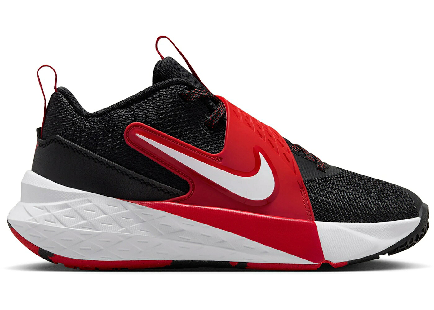 ナイキ チーム 黒色 ブラック 赤 レッド 白色 ホワイト ジュニア キッズ NIKE TEAM HUSTLE D 12 BLACK UNIVERSITY RED WHITE (GS) / BLACK UNIVERSITY RED WHITE ベビー マタニティ スニーカー｜スニケス