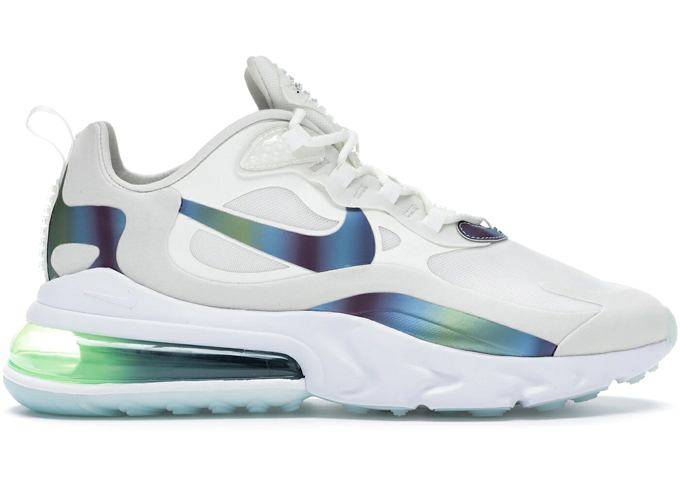 ナイキ マックス リアクト 砂上の楼閣 白いこと 白いこと 大気圏マックス スニーカー メンズ NIKE AIR MAX 270 REACT BUBBLE PACK WHITE / SUMMIT WHITE MULTI COLOR
